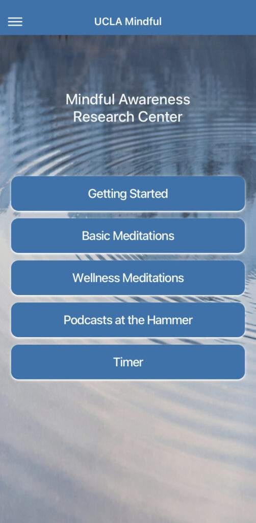 Free Meditation App—UCLA Mindful