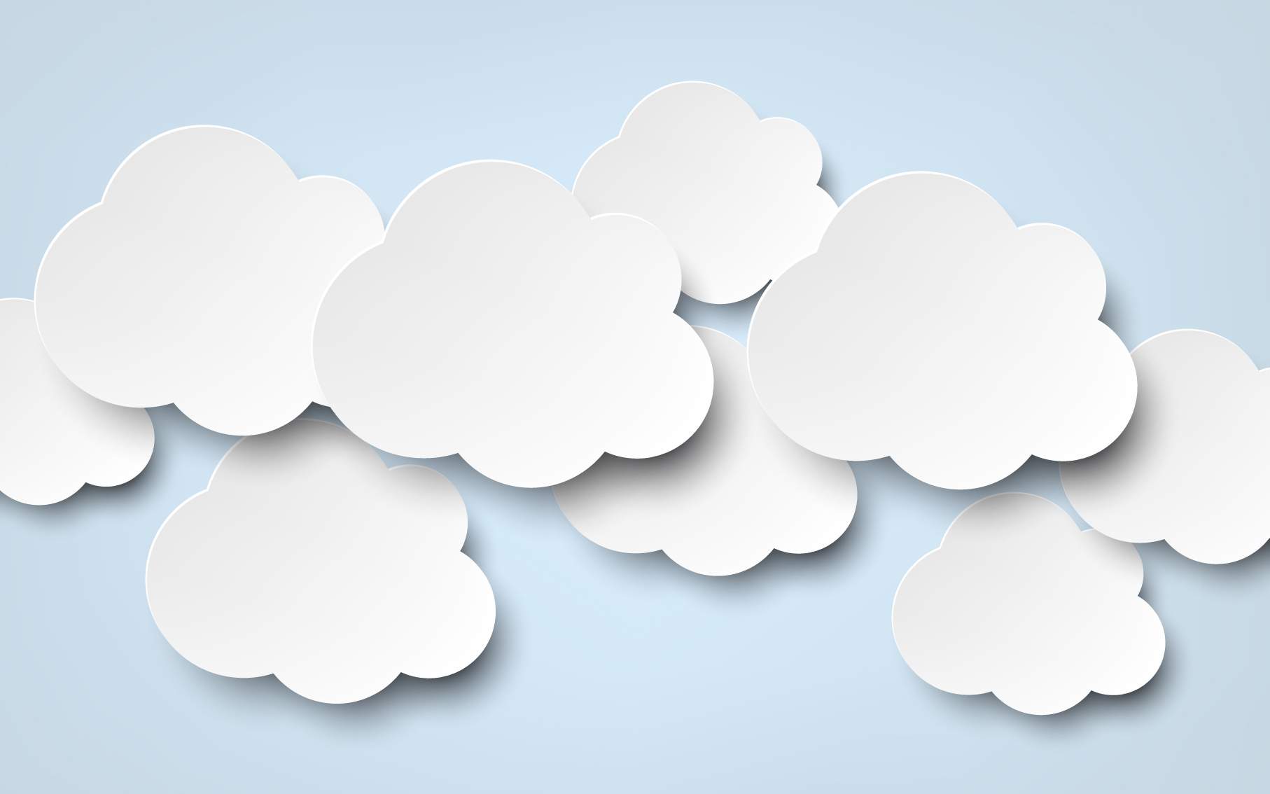 What to do When Thoughts Arise While Meditating - Paper clouds arranged together on a blue background